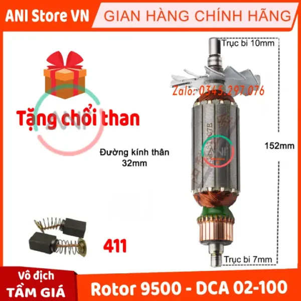 Rotor máy mài Makita 9500